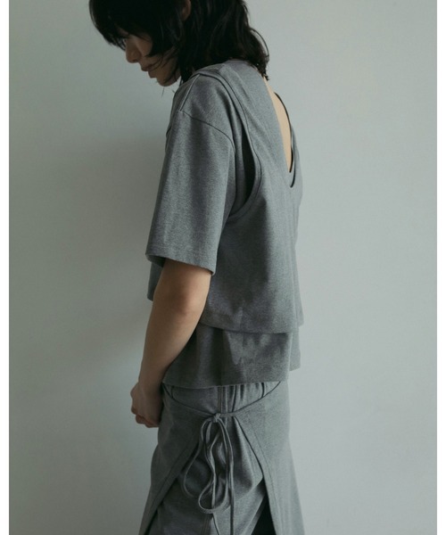 アンヌーク Layered Cut T-shirts セール】Layered Cut T-shirts（Tシャツ/カットソー）｜anuke