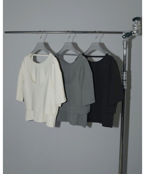 セール】Layered Cut T-shirts（Tシャツ/カットソー）｜anuke