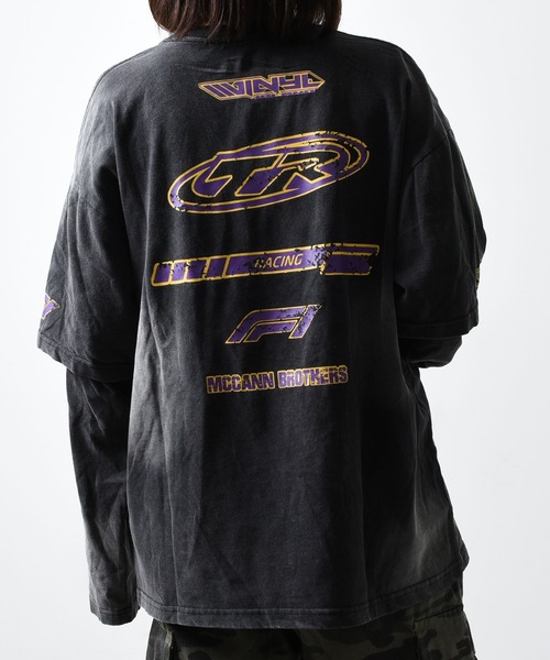 A'GEM/9 × .kom 『ARULE/アルール』レーシングプリントレイヤードロンTEE（Tシャツ/カットソー）｜ARULE（アリュール）