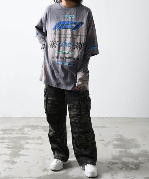 A'GEM/9 × .kom 『ARULE/アルール』レーシングプリントレイヤードロンTEE（Tシャツ/カットソー）｜ARULE（アリュール）