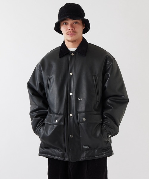 美品FAT VETANICAL 総柄　シャツビッグシルエットツリー柄カバーオール F.A.T. SHOTALL（エフエイティー ショットオール）（カバーオール