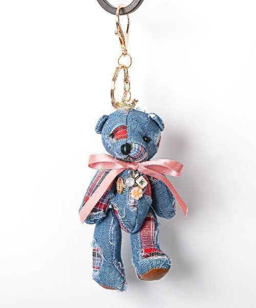 クマのぬいぐるみ デニム帽子付き ぬい服 10cm くま耳帽子 クマ デニム ぬいぐるみ服 推し活