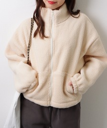 Lace Ladies（レースレディース）の「ボア フロントジップ パーカー ブルゾン ドロップショルダー トップス（ブルゾン）」