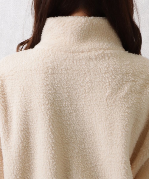 Lace Ladies(レースレディース)の「ボア フロントジップ パーカー ブルゾン ドロップショルダー トップス(ブルゾン・レディース・グレー/アイボリー/ネイビー・M/XL)」の22枚目の写真