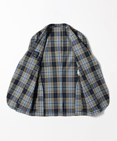 BEAMS F（ビームスエフ）の「NEW EASY ZANIERI タータンチェック シアサッカー ジャケット（その他アウター・メンズ・ネイビー・44/46/48/50/52）」の8枚目の写真