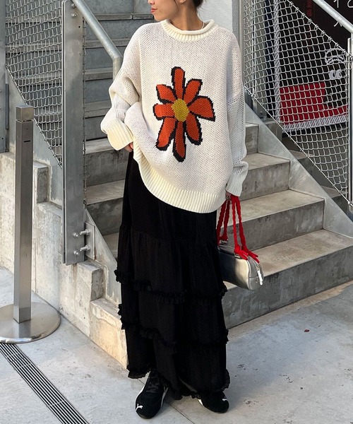 CIAOPANIC（チャオパニック）の「【WEB限定】ベロアチュールティアードスカート（スカート・レディース・グレー/アイボリー/ブラック/ブラウン・FREE）」の13枚目の写真