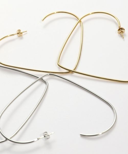 JEANASIS（ジーナシス）の「【ステンレス】ハートフープピアス/253472（ピアス（両耳用）・レディース・シルバー/ゴールド・FREE）」の14枚目の写真