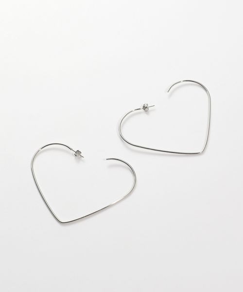 JEANASIS（ジーナシス）の「【ステンレス】ハートフープピアス/253472（ピアス（両耳用）・レディース・シルバー/ゴールド・FREE）」の16枚目の写真