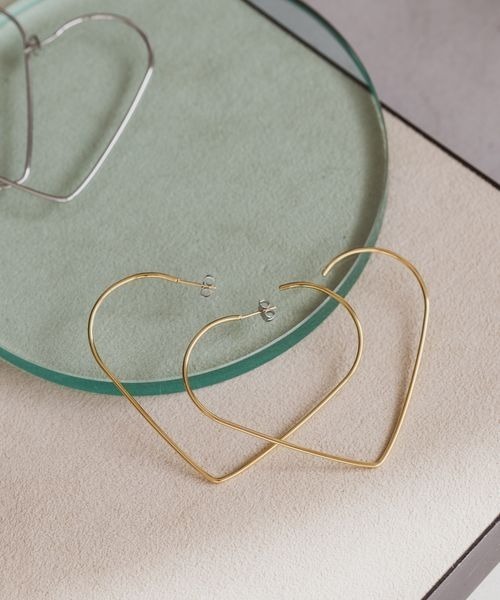 JEANASIS（ジーナシス）の「【ステンレス】ハートフープピアス/253472（ピアス（両耳用）・レディース・シルバー/ゴールド・FREE）」の12枚目の写真