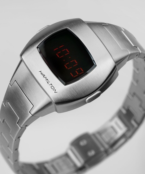 HAMILTON（ハミルトン）の「HAMILTON [ハミルトン] 腕時計 PSR （ピーエスアール） 74 クオーツ 30.90 mm x 25.60 mm  ブラック×シルバー（アナログ腕時計・メンズ・ブラック・FREE）」の5枚目の写真