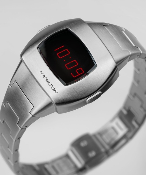 HAMILTON（ハミルトン）の「HAMILTON [ハミルトン] 腕時計 PSR （ピーエスアール） 74 クオーツ 30.90 mm x 25.60 mm  ブラック×シルバー（アナログ腕時計・メンズ・ブラック・FREE）」の6枚目の写真