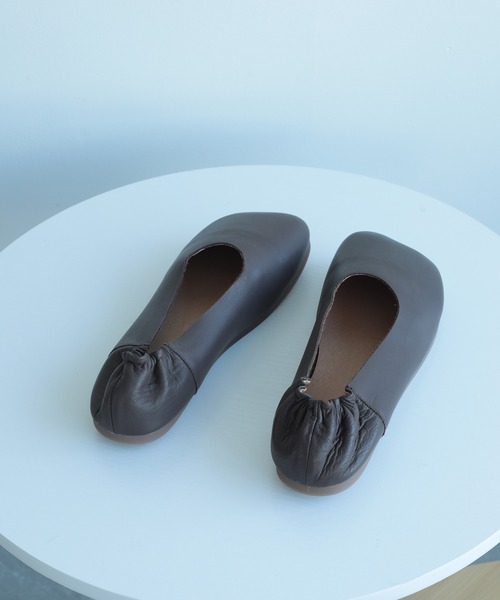 【セール】【DECADE CLASSIC】ギャザー フラットシューズ（スリッポン）｜DECADE CLASSIC（ディケイド クラシック）