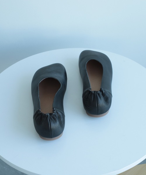 【セール】【DECADE CLASSIC】ギャザー フラットシューズ（スリッポン）｜DECADE CLASSIC（ディケイド クラシック）