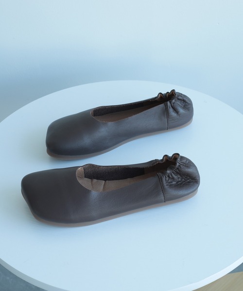 【セール】【DECADE CLASSIC】ギャザー フラットシューズ（スリッポン）｜DECADE CLASSIC（ディケイド クラシック）