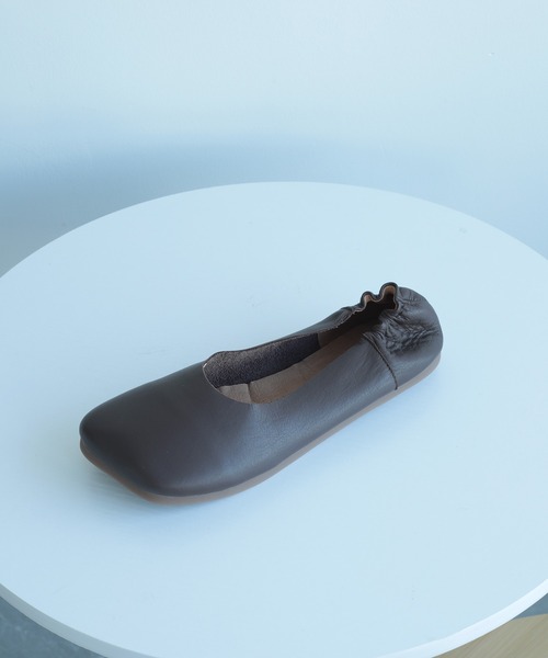 【セール】【DECADE CLASSIC】ギャザー フラットシューズ（スリッポン）｜DECADE CLASSIC（ディケイド クラシック）