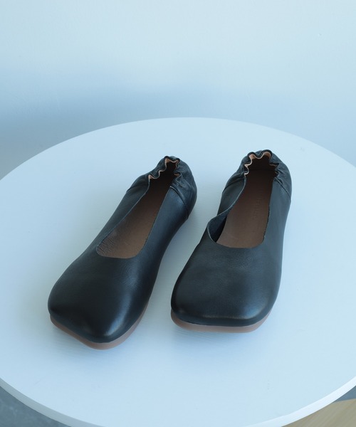 【セール】【DECADE CLASSIC】ギャザー フラットシューズ（スリッポン）｜DECADE CLASSIC（ディケイド クラシック）