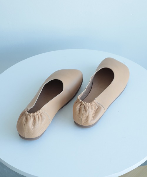 【セール】【DECADE CLASSIC】ギャザー フラットシューズ（スリッポン）｜DECADE CLASSIC（ディケイド クラシック）