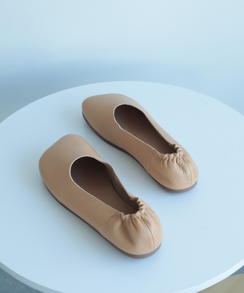 【セール】【DECADE CLASSIC】ギャザー フラットシューズ（スリッポン）｜DECADE CLASSIC（ディケイド クラシック）