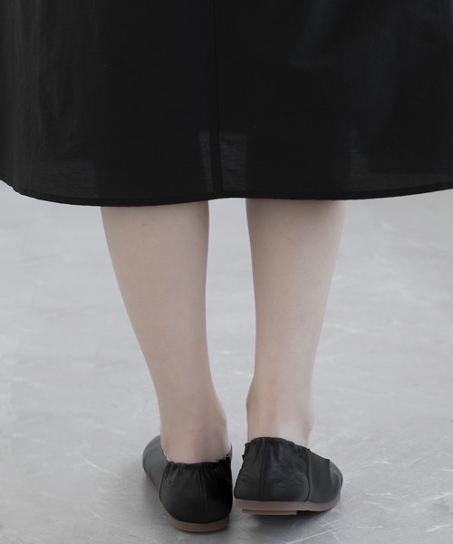 【セール】【DECADE CLASSIC】ギャザー フラットシューズ（スリッポン）｜DECADE CLASSIC（ディケイド クラシック）