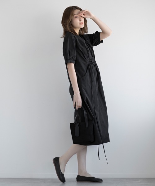 【セール】【DECADE CLASSIC】ギャザー フラットシューズ（スリッポン）｜DECADE CLASSIC（ディケイド クラシック）