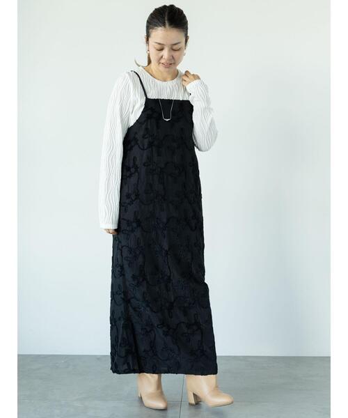 Lugnoncure（ルノンキュール）の「◎モールジャカードキャミワンピース（ワンピース・レディース・ブラウン/ブラック・F）」の6枚目の写真