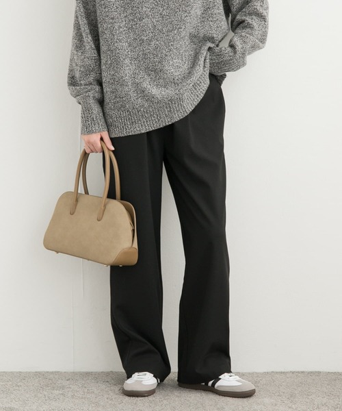 URBAN RESEARCH DOORS(アーバンリサーチドアーズ)の「『UR TECH』ウラキモウストレートイージーパンツ(その他パンツ・レディース・ブラック/アイボリー・SMALL/MEDIUM)」の2枚目の写真