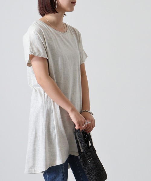 TRUSS（トラス）の「TRUSS ｳｨﾒﾝｽﾞﾄﾞﾙﾏﾝﾜﾝﾋﾟｰｽ（Tシャツ/カットソー・レディース・チャコールグレー/ピンク/ヘザーグレー/オフホワイト/オートミール/ブラック・M）」の5枚目の写真