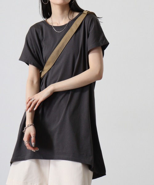 TRUSS（トラス）の「TRUSS ｳｨﾒﾝｽﾞﾄﾞﾙﾏﾝﾜﾝﾋﾟｰｽ（Tシャツ/カットソー・レディース・チャコールグレー/ピンク/ヘザーグレー/オフホワイト/オートミール/ブラック・M）」の21枚目の写真