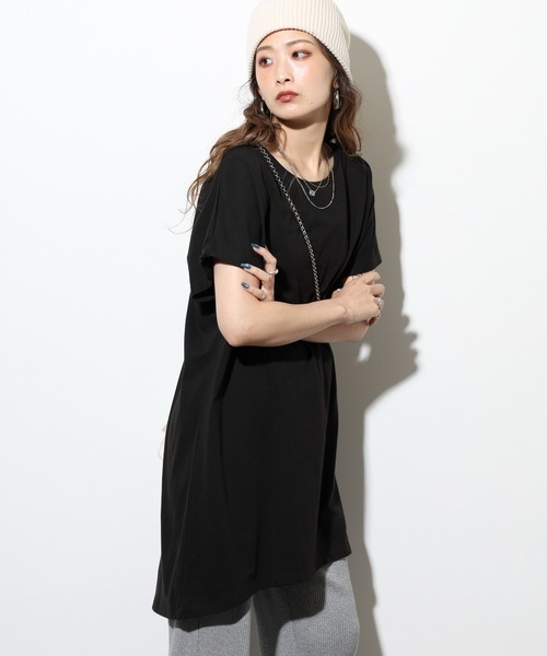 TRUSS（トラス）の「TRUSS ｳｨﾒﾝｽﾞﾄﾞﾙﾏﾝﾜﾝﾋﾟｰｽ（Tシャツ/カットソー・レディース・チャコールグレー/ピンク/ヘザーグレー/オフホワイト/オートミール/ブラック・M）」の10枚目の写真