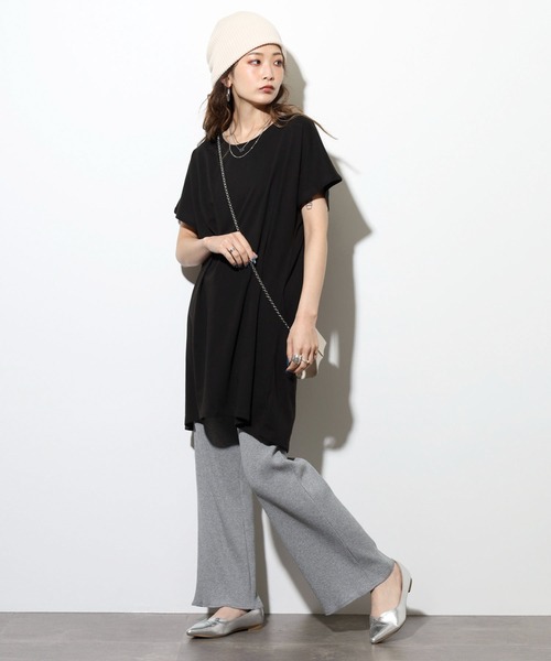 TRUSS（トラス）の「TRUSS ｳｨﾒﾝｽﾞﾄﾞﾙﾏﾝﾜﾝﾋﾟｰｽ（Tシャツ/カットソー・レディース・チャコールグレー/ピンク/ヘザーグレー/オフホワイト/オートミール/ブラック・M）」の11枚目の写真