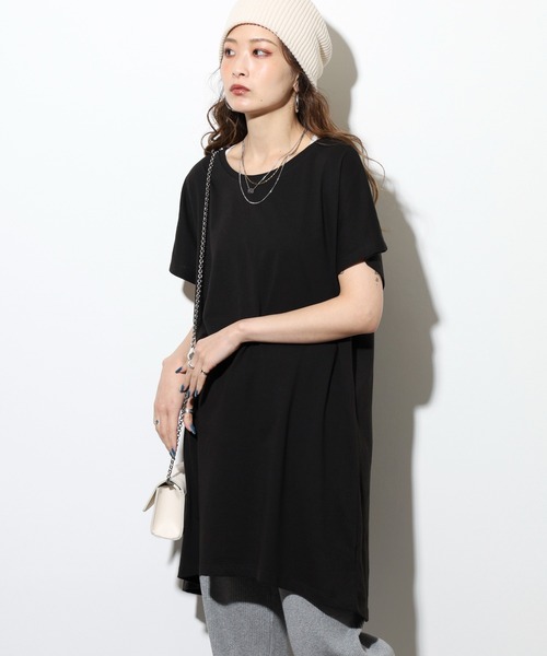 TRUSS（トラス）の「TRUSS ｳｨﾒﾝｽﾞﾄﾞﾙﾏﾝﾜﾝﾋﾟｰｽ（Tシャツ/カットソー・レディース・チャコールグレー/ピンク/ヘザーグレー/オフホワイト/オートミール/ブラック・M）」の9枚目の写真