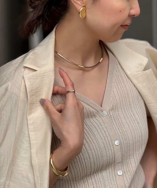 NOLLEY’S（ノーリーズ）の「【grace grace/グラスグラス】コイルチョーカー（チョーカー・レディース・シルバー/ゴールド・FREE）」の5枚目の写真