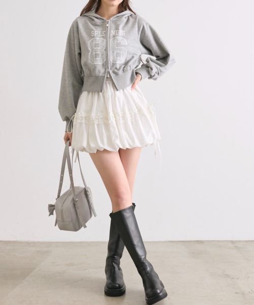 OLIVE des OLIVE（オリーブデオリーブ）の「ナンバリングパーカー（パーカー・レディース・ピンク/オフホワイト/トップグレー・FREE）」の11枚目の写真