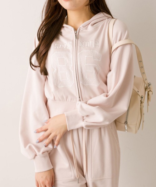 OLIVE des OLIVE（オリーブデオリーブ）の「ナンバリングパーカー（パーカー・レディース・ピンク/オフホワイト/トップグレー・FREE）」の17枚目の写真