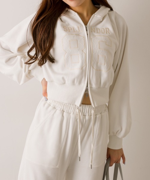 OLIVE des OLIVE（オリーブデオリーブ）の「ナンバリングパーカー（パーカー・レディース・ピンク/オフホワイト/トップグレー・FREE）」の22枚目の写真