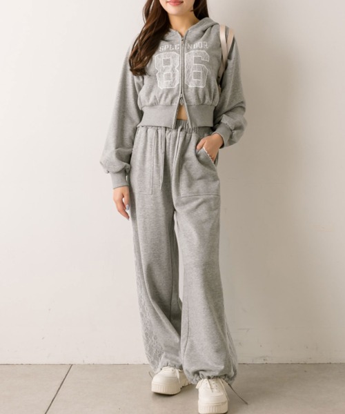 OLIVE des OLIVE（オリーブデオリーブ）の「ナンバリングパーカー（パーカー・レディース・ピンク/オフホワイト/トップグレー・FREE）」の13枚目の写真