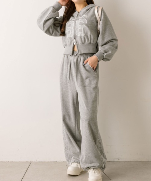 OLIVE des OLIVE（オリーブデオリーブ）の「ナンバリングパーカー（パーカー・レディース・ピンク/オフホワイト/トップグレー・FREE）」の14枚目の写真