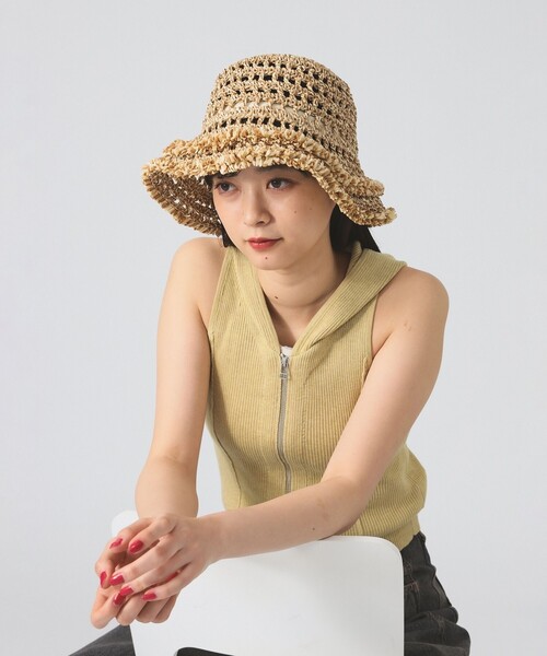 Ray BEAMS(レイビームス)の「【別注】Casselini / ぺーパー フリンジ ハット(ハット・レディース・パープル/ナチュラル・ONE SIZE)」の17枚目の写真