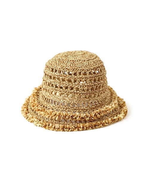 Ray BEAMS(レイビームス)の「【別注】Casselini / ぺーパー フリンジ ハット(ハット・レディース・パープル/ナチュラル・ONE SIZE)」の19枚目の写真