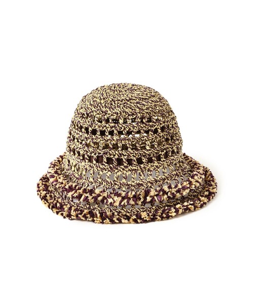 Ray BEAMS(レイビームス)の「【別注】Casselini / ぺーパー フリンジ ハット(ハット・レディース・パープル/ナチュラル・ONE SIZE)」の20枚目の写真