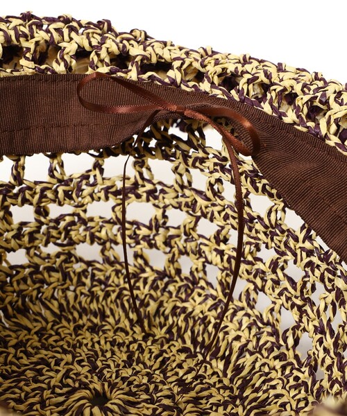 Ray BEAMS(レイビームス)の「【別注】Casselini / ぺーパー フリンジ ハット(ハット・レディース・パープル/ナチュラル・ONE SIZE)」の7枚目の写真