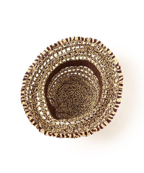 Ray BEAMS(レイビームス)の「【別注】Casselini / ぺーパー フリンジ ハット(ハット・レディース・パープル/ナチュラル・ONE SIZE)」の8枚目の写真