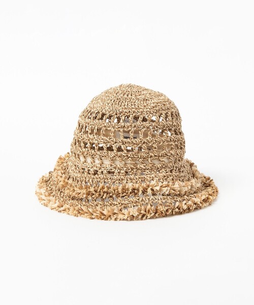 Ray BEAMS(レイビームス)の「【別注】Casselini / ぺーパー フリンジ ハット(ハット・レディース・パープル/ナチュラル・ONE SIZE)」の10枚目の写真