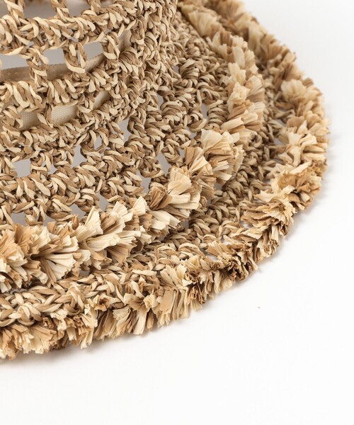 Ray BEAMS(レイビームス)の「【別注】Casselini / ぺーパー フリンジ ハット(ハット・レディース・パープル/ナチュラル・ONE SIZE)」の12枚目の写真