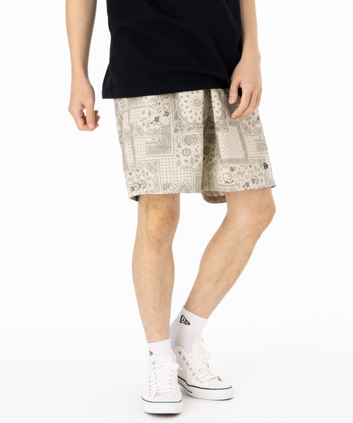 ハーフ・ショートパンツ NEW ERA ESSENTIAL SHORT PANTS 5FT635 NEW ERA パンツ ニューエラ ショートパンツ ハーフパンツ 厚手