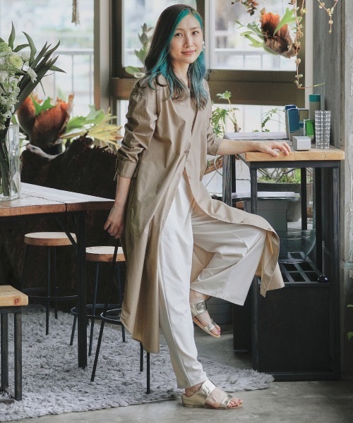 Bou Jeloud（ブージュルード）の「【はあちゅう×BouJeloud】２wayバックフレアシャツワンピース（シャツワンピース・レディース・ネイビー/ベージュ・FREE）」の16枚目の写真