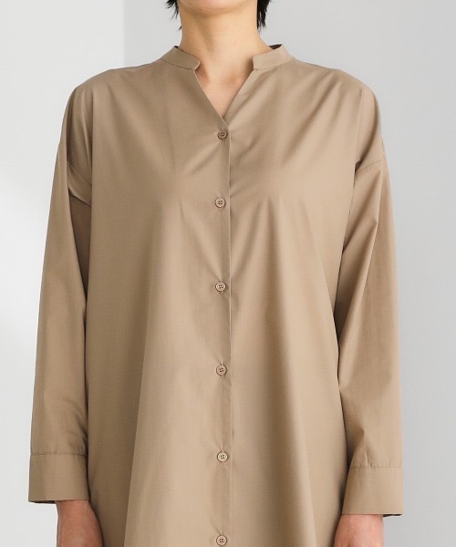 Bou Jeloud（ブージュルード）の「【はあちゅう×BouJeloud】２wayバックフレアシャツワンピース（シャツワンピース・レディース・ネイビー/ベージュ・FREE）」の9枚目の写真