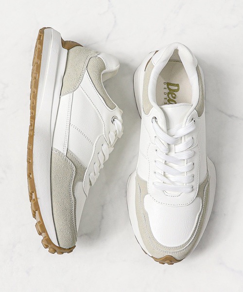 Dedes（デデス）の「Dedes/ローカットレトロスニーカー(6397)（スニーカー・レディース・ホワイト/ブラック/ネイビー/グレー/ホワイト系その他/シルバー系その他/ブラック系その他・41/42/43/36/37/44/40/38/39）」の2枚目の写真