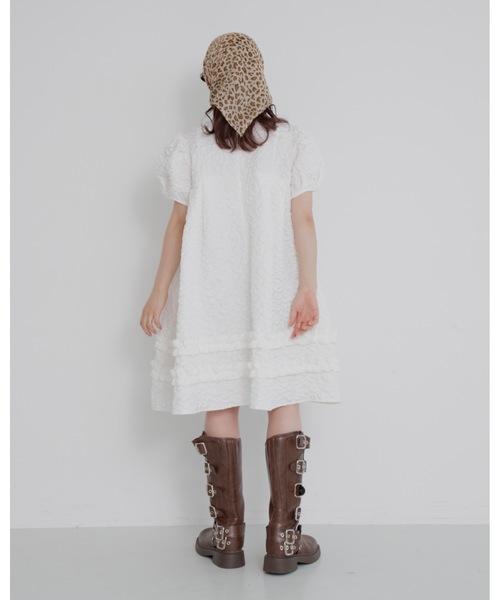 JUMELLE(ジュメロ)の「【25SS/新作】jacquard mini op(ワンピース・レディース・ホワイト/ブラック・FREE)」の12枚目の写真