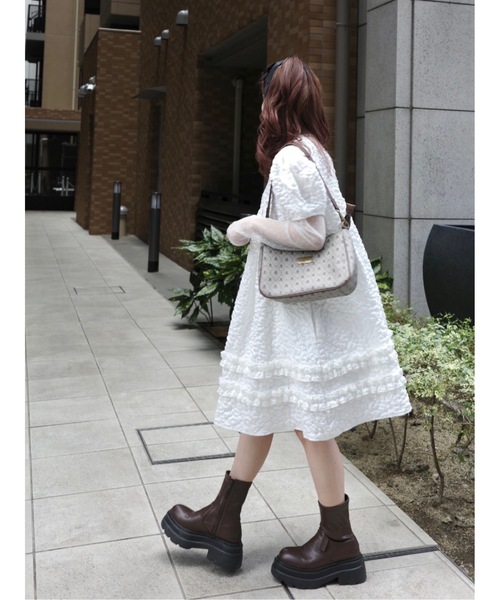 JUMELLE(ジュメロ)の「【25SS/新作】jacquard mini op(ワンピース・レディース・ホワイト/ブラック・FREE)」の16枚目の写真